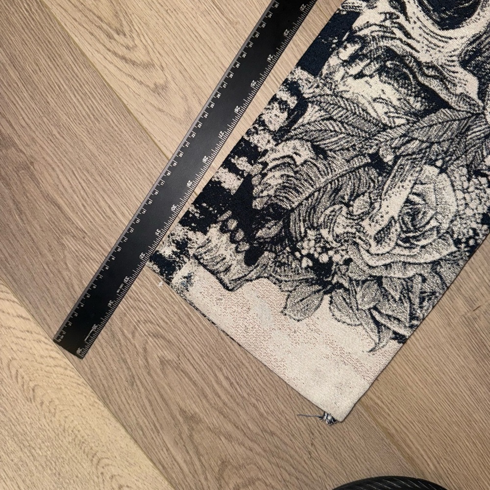Skeleton Grunge Navy/Ivory Tapestry Heavyweight Straight Cargo Pants 36x32 NEW🔥 - Picture 10 of 11